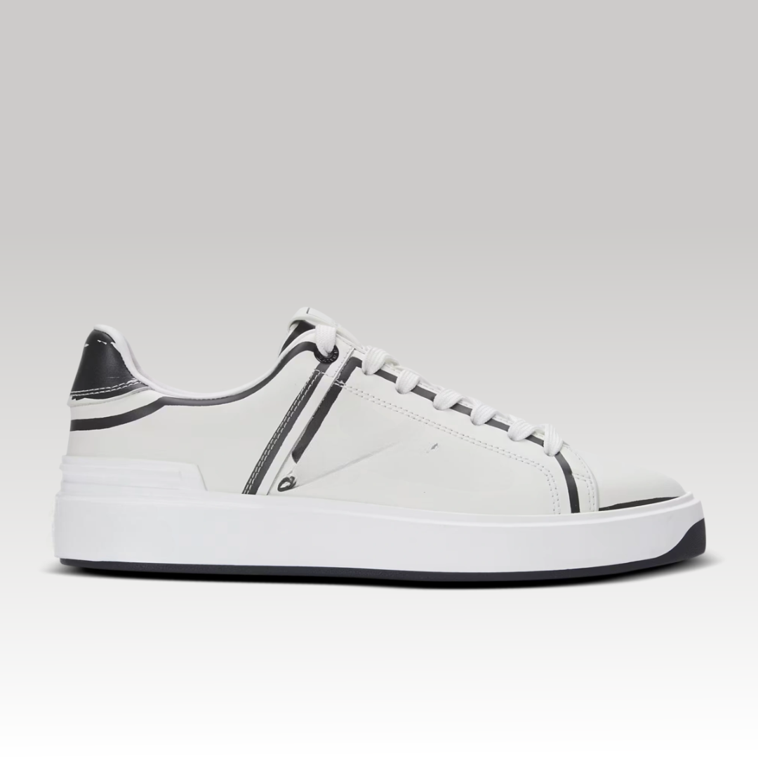 B-Court Printed Calfskin Trainer