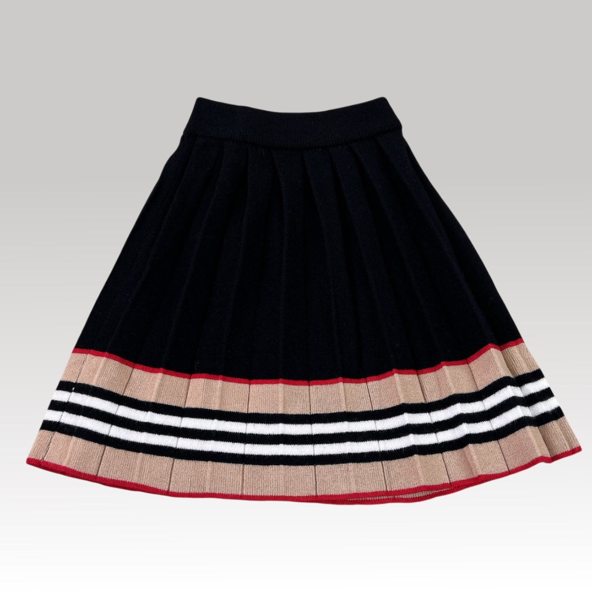 Kids Black Check Skirt