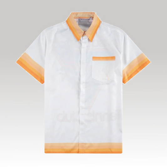 Palm Springs Icon Orange Silk Shirt