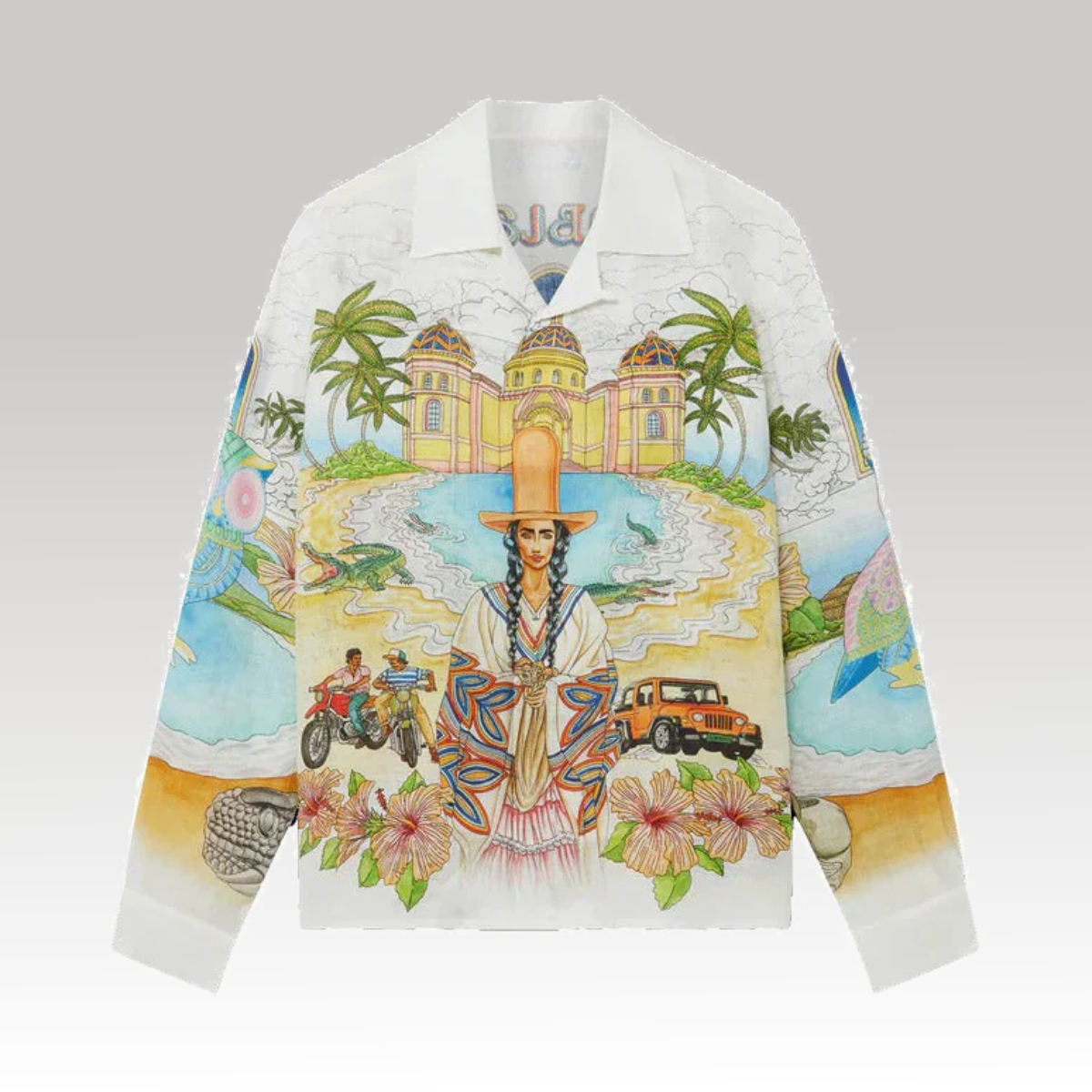Spirit Lake Cuban Collar Linen Shirt