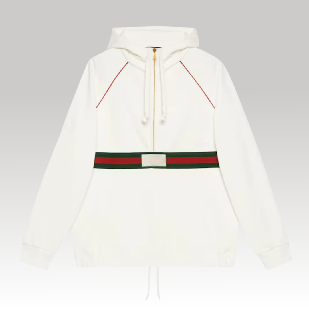 Cotton Jersey Sweatshirt With Web
