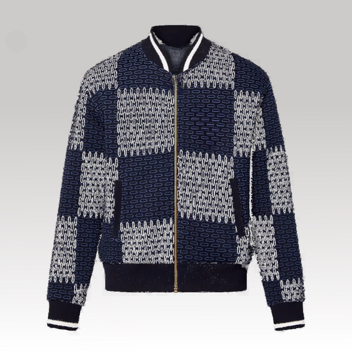 Damier Quilted Cotton Bomber