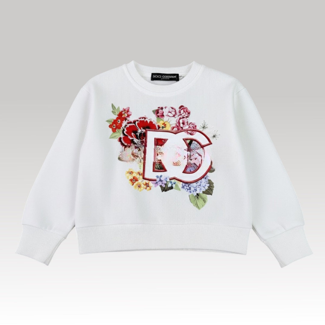 Kids Floral Logo Sweatshirt