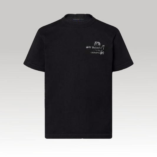 Embellished Short-Sleeved Cotton Crewneck