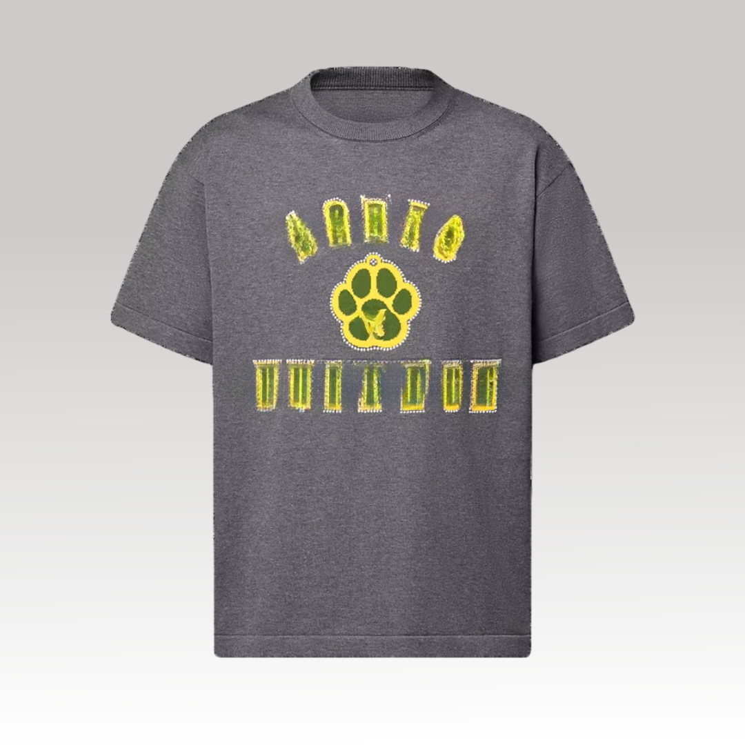 Embellished Short-Sleeved Cotton Crewneck