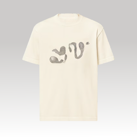 Embellished Short-Sleeved Cotton Crewneck