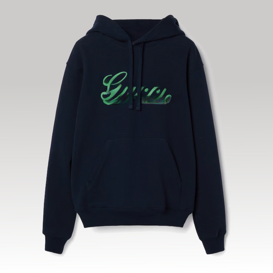 Embroidered Cotton Jersey Hooded Sweatshirt
