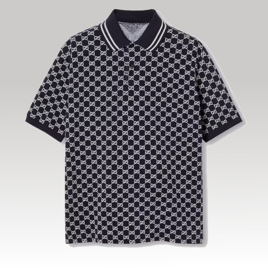 GG Cotton Piquet Jacquard Polo Shirt