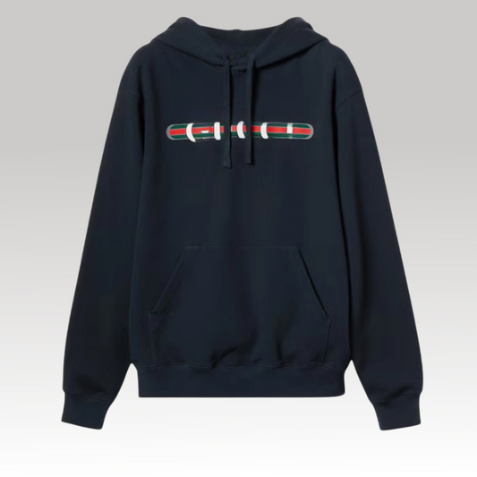 Printed Cotton Jersey Hooded Sweatshirt