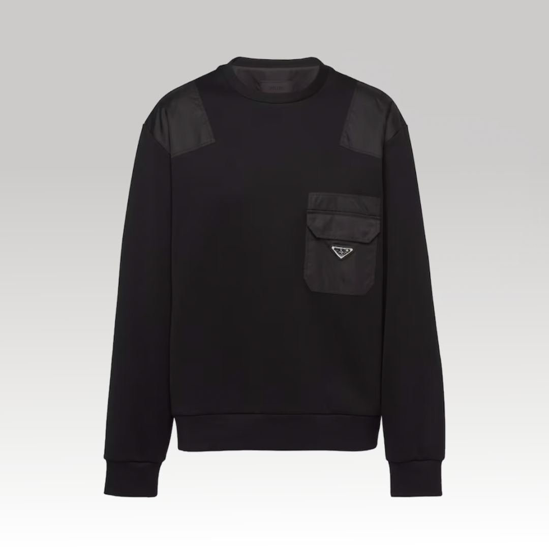 Cotton With Re-Nylon Details Sweatshirt
