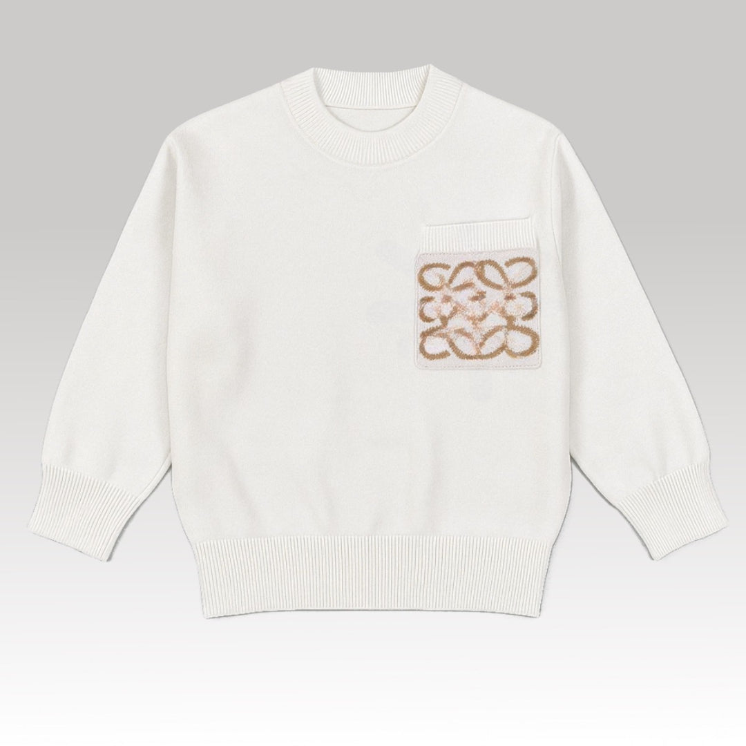 Beige Pullover Sweatshirt