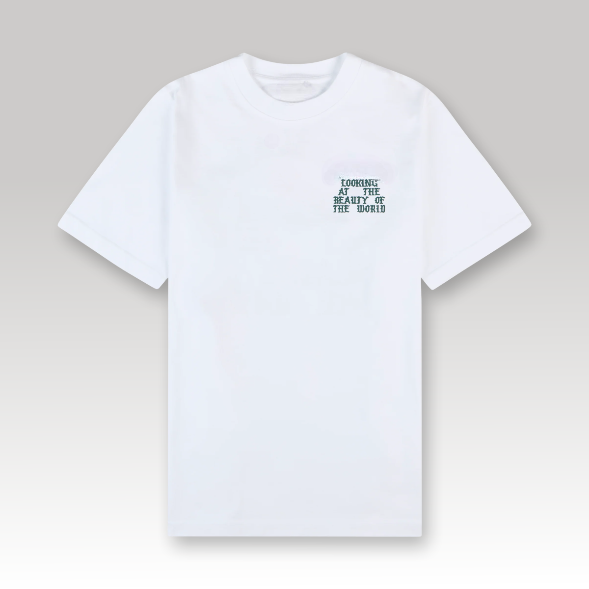 Looking At The Beauty Of The World Printed T-Shirt White