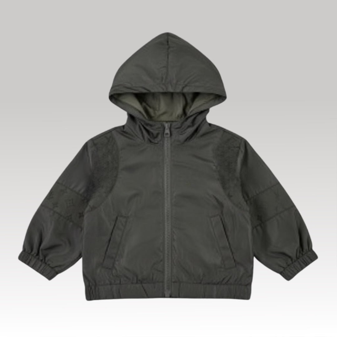 Kids Monogram Hooded Windbreaker