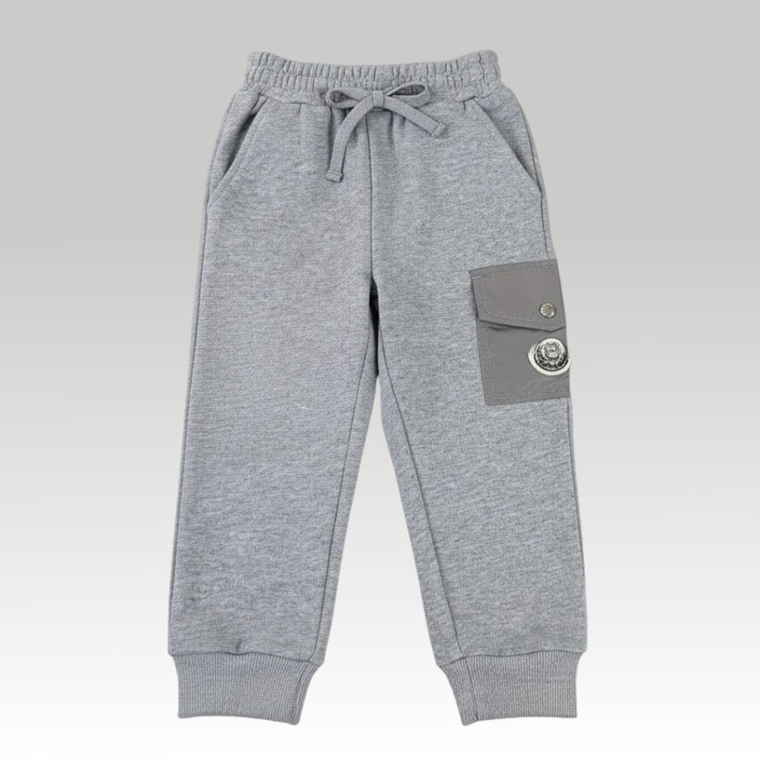 Kids Cargo Logo Joggers Grey