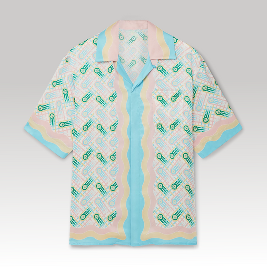 Ping Pong Short Sleeve Silk Shirt