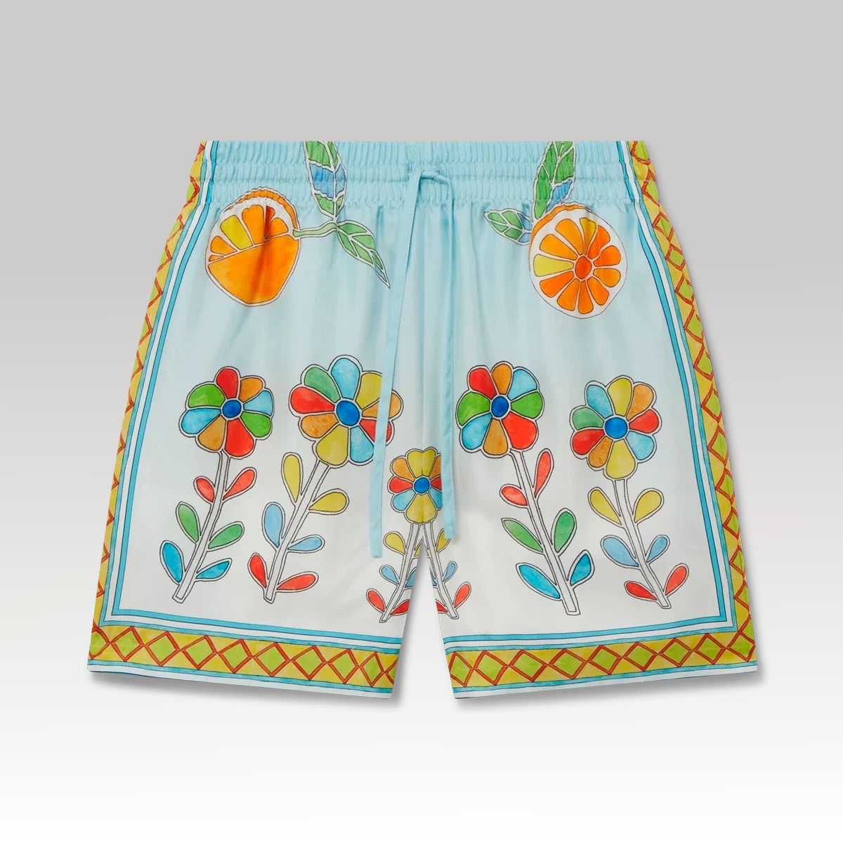 Yoruba Flowers Silk Shorts