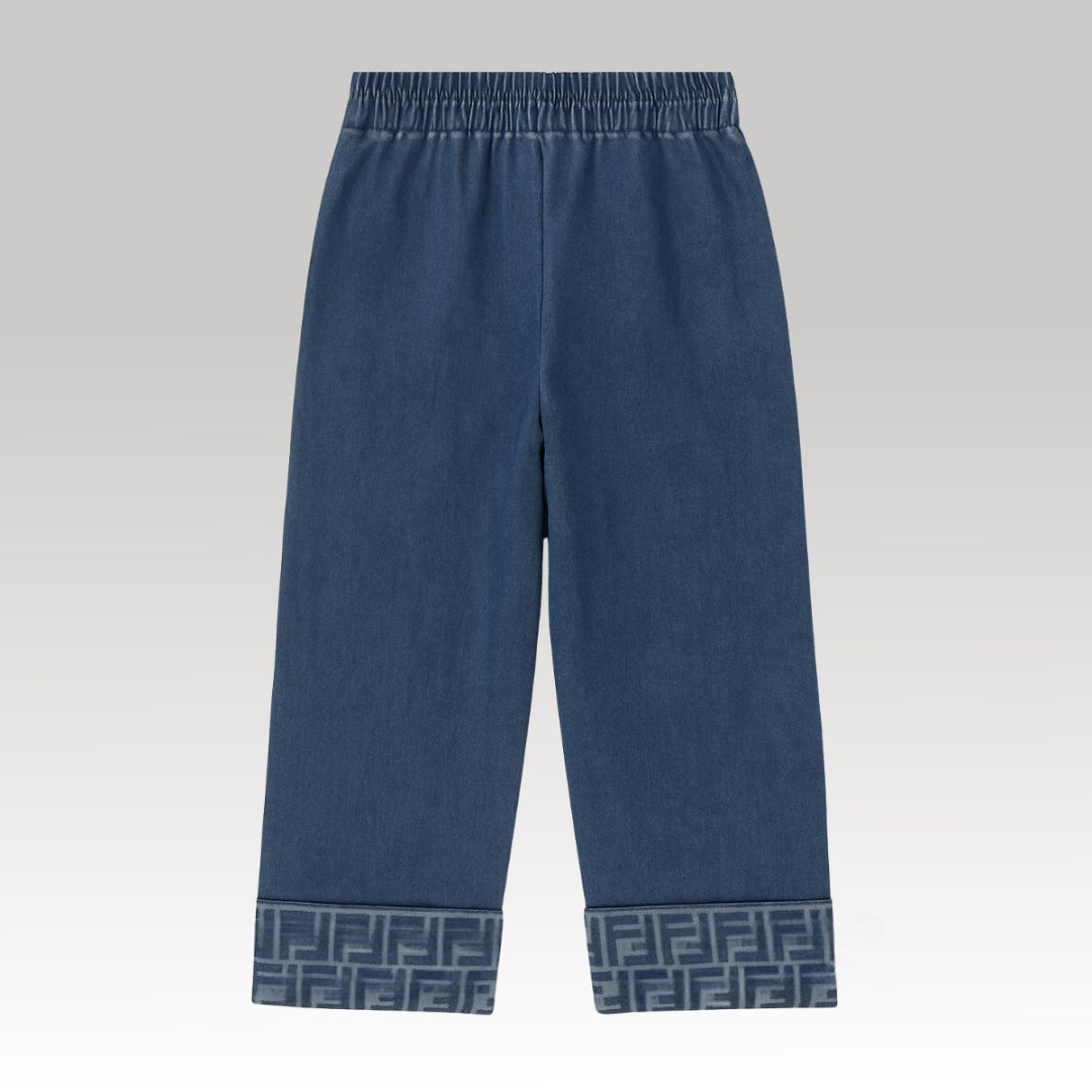 Denim Culotte Pants