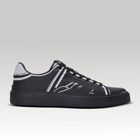 B-Court Printed Calfskin Trainer