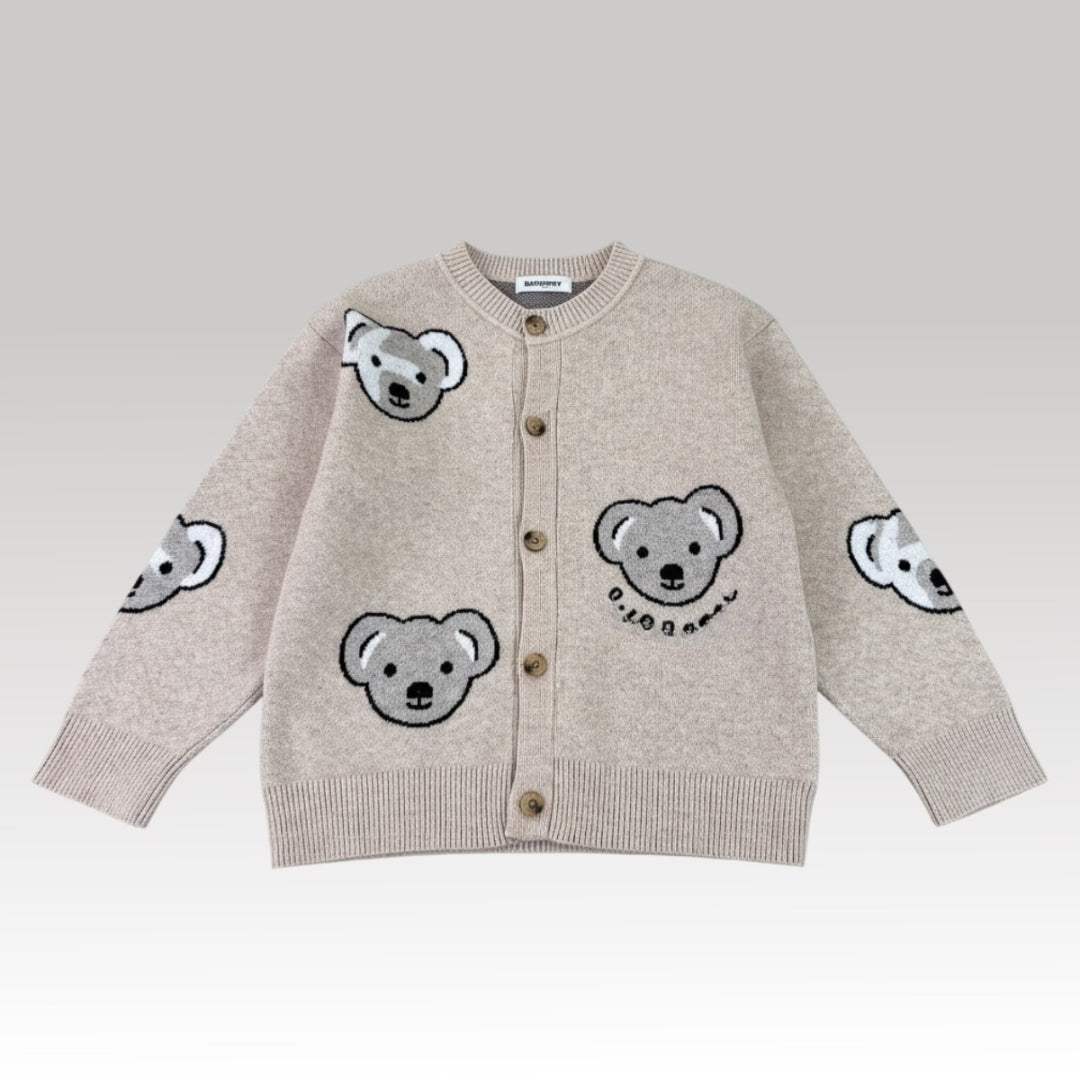Kids Beige Bear Sweater