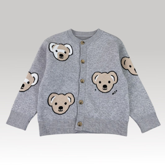 Kids Grey Bear Sweater