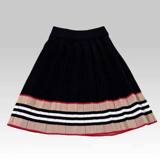 Kids Black Check Skirt