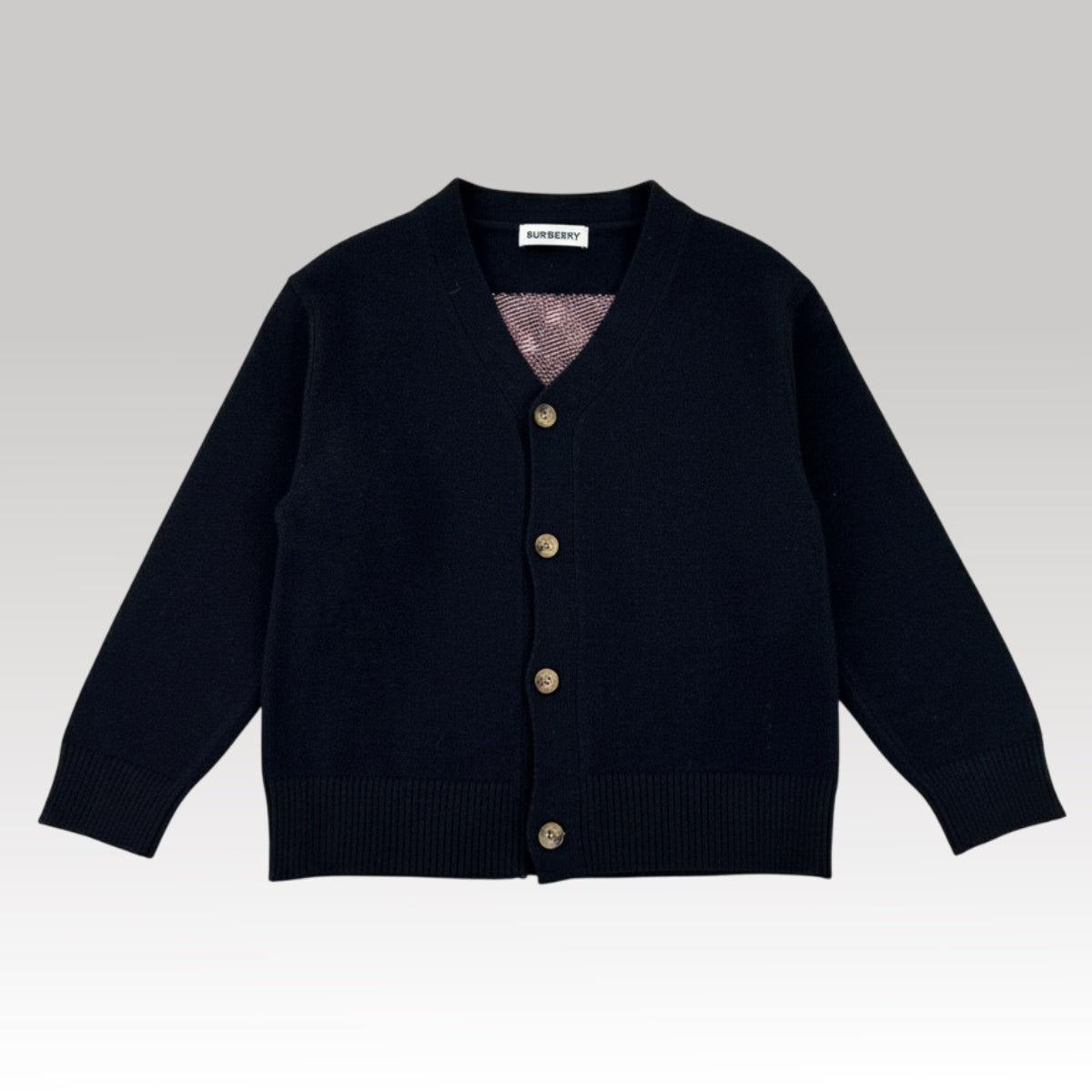 Kids Black Check Sweater