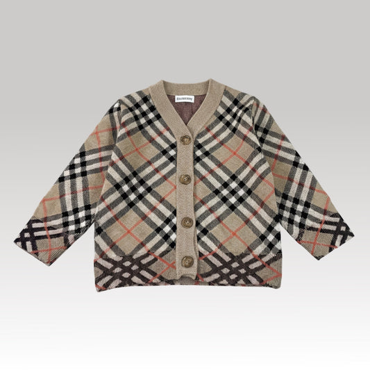 Kids Brown Check Sweater