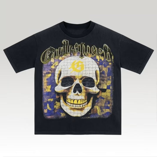 “Mosaic Skull” T-Shirt Black