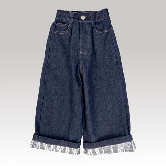 Kids Denim Culotte Pants
