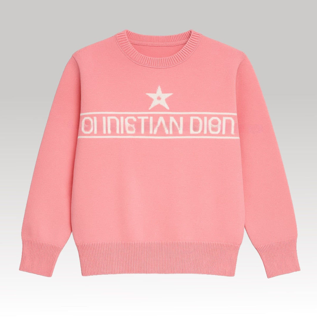 Kids Pink Knit Sweater