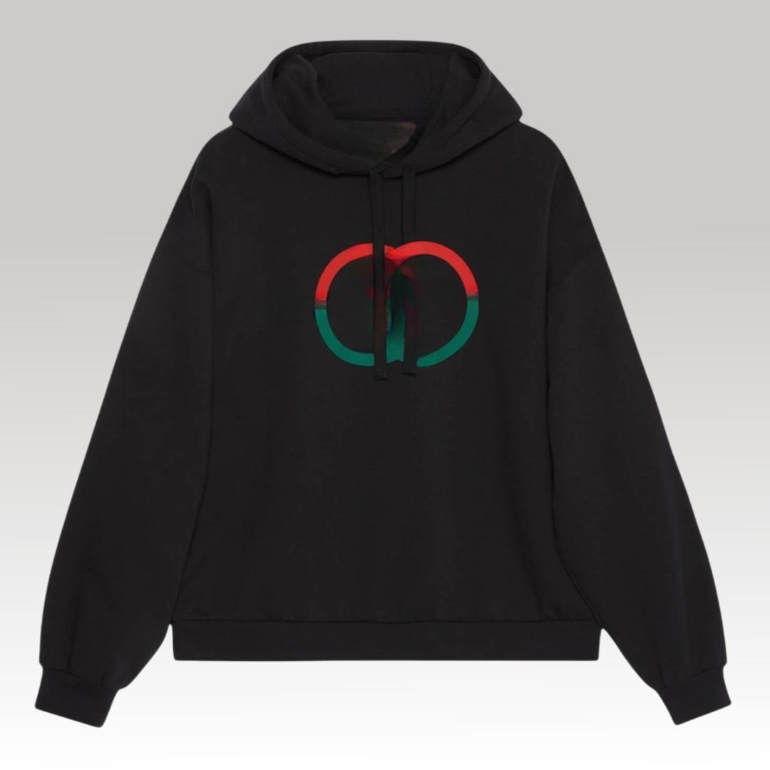 Cotton Jersey Printed Hooded Sweatshirt