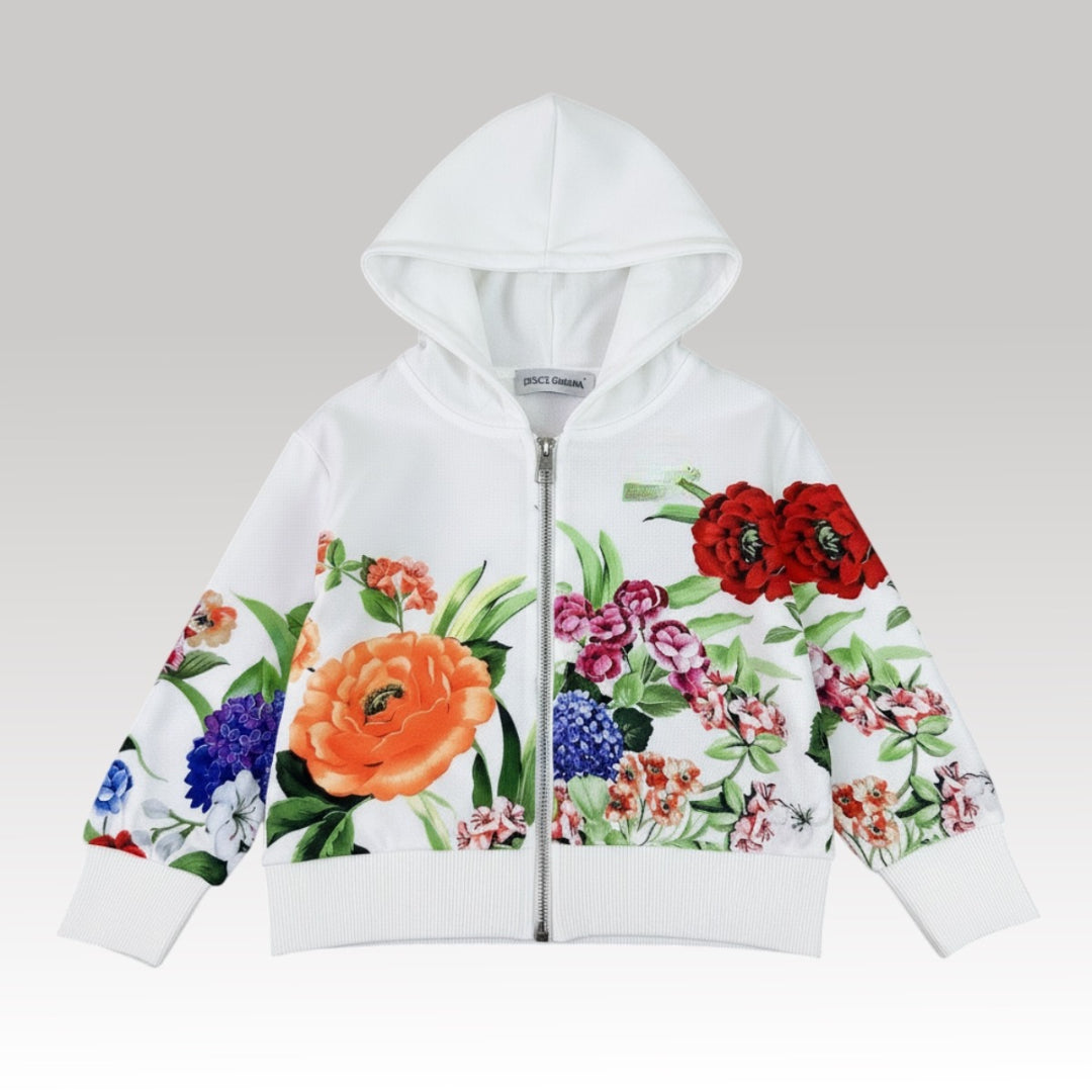 Kids Floral Print Hoodie