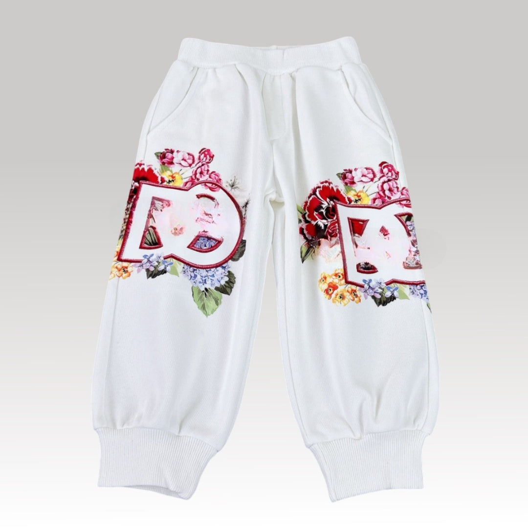 Kids Floral Logo Pants