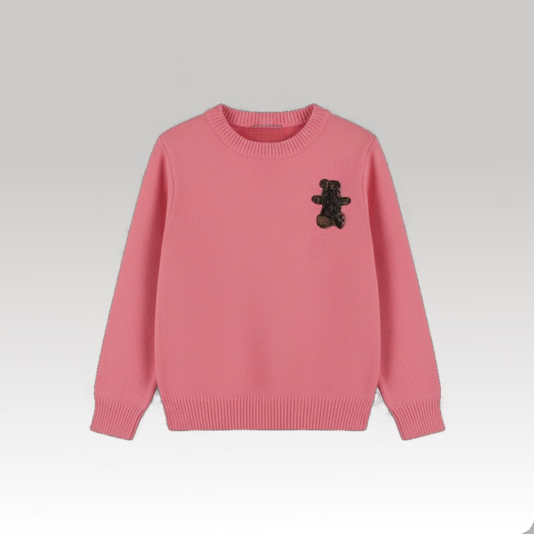 Kids FF Monogram Teddy Sweater Pink