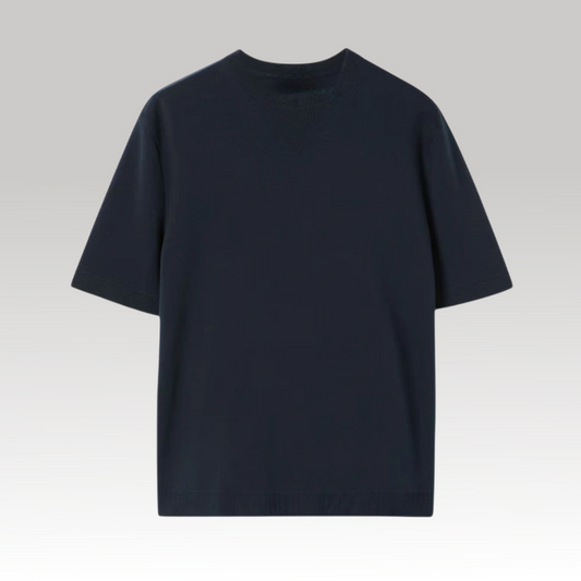 Silk Cotton T-Shirt With Intarsia