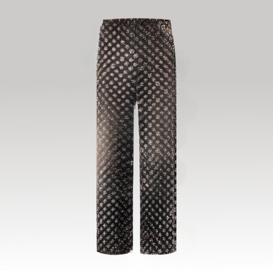 Embroidered Baggy Denim Pants