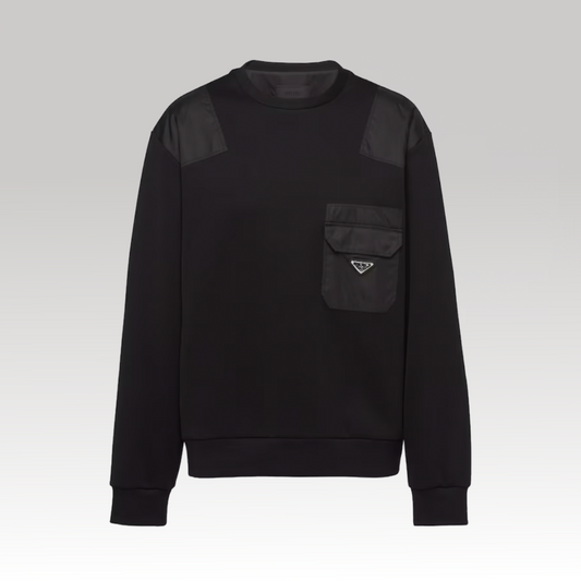 Cotton With Re-Nylon Details Sweatshirt