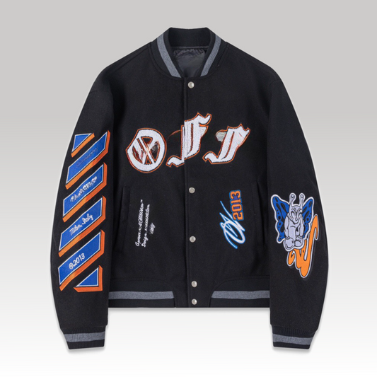 Chenille Logo Bomber Jacket