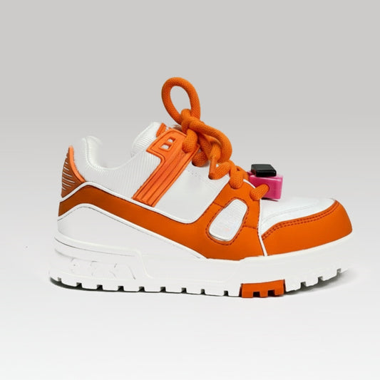 Kids Orange Skate Sneaker