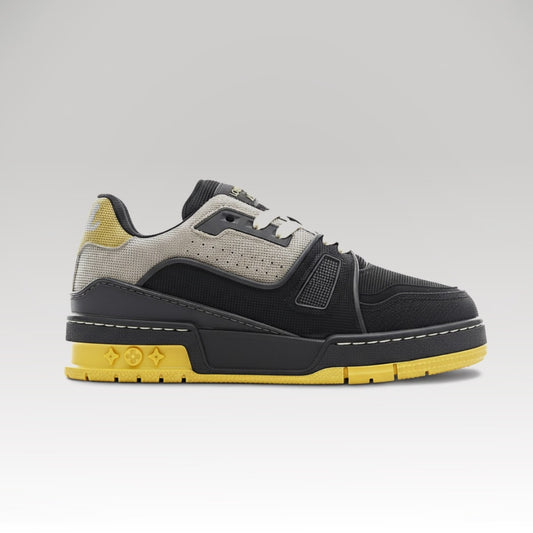 Kids Black & Yellow Trainer Sneaker