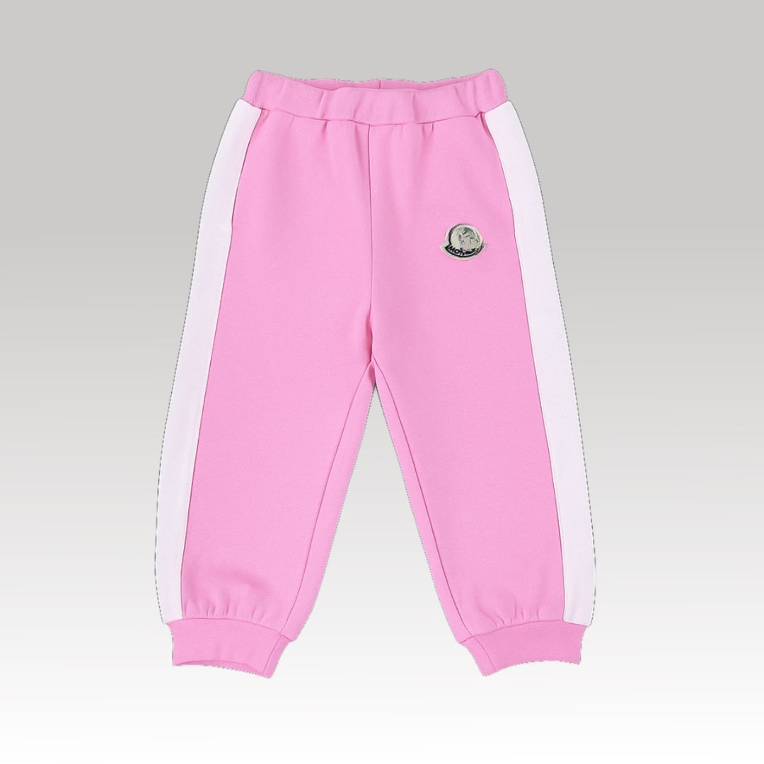 Kids Pink Zip Up Pants