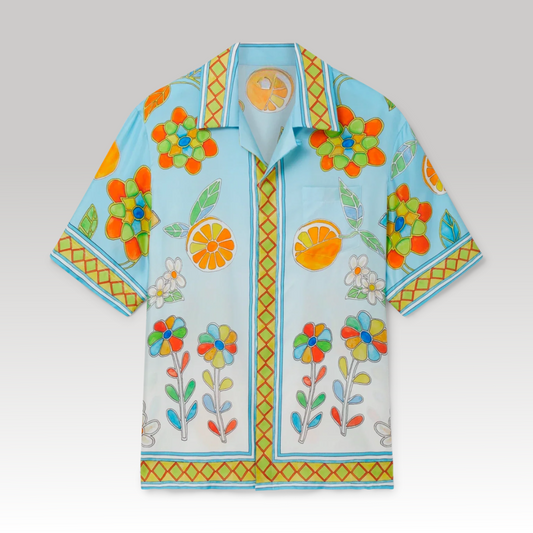 Yoruba Flowers Silk Shirt