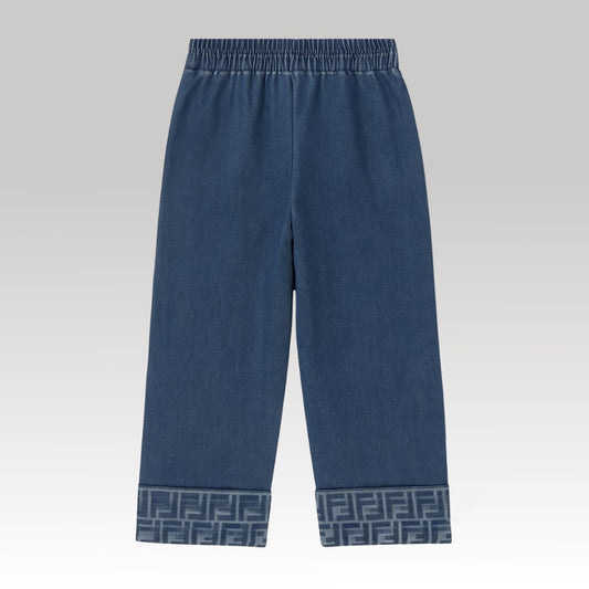 Denim Culotte Pants